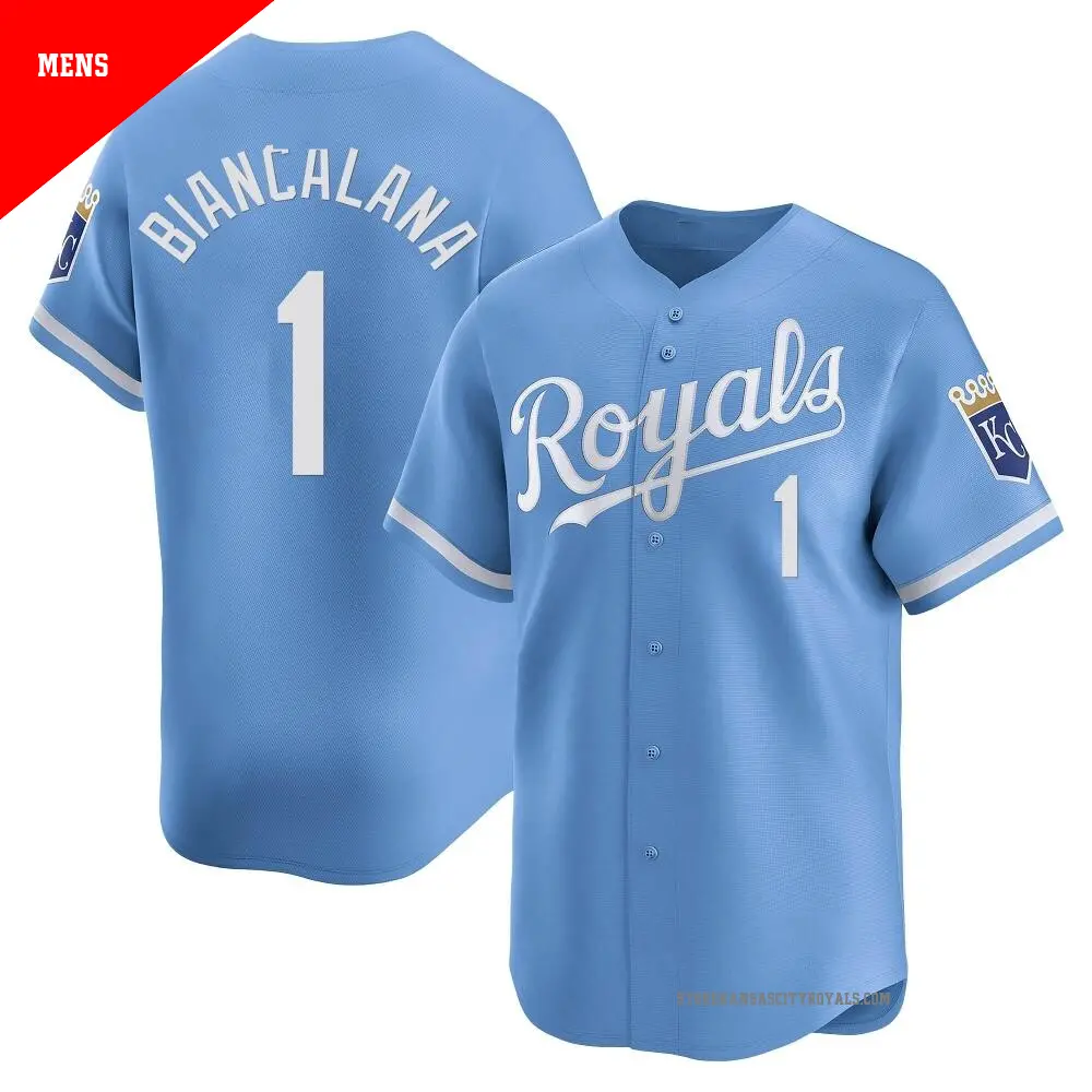 Men's #1 Buddy Biancalana Kansas City Royals Light Blue