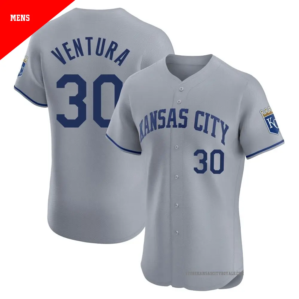 Men's #30 Yordano Ventura Kansas City Royals White Elite Men's #30 Yordano Ventura Kansas City Royals White Elite