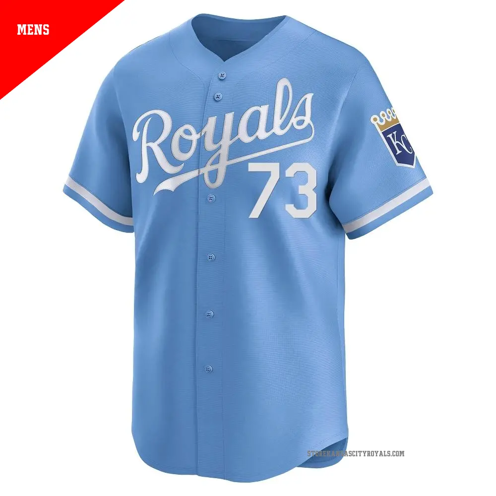 Men's #73 Sam Long Kansas City Royals Light Blue Limited