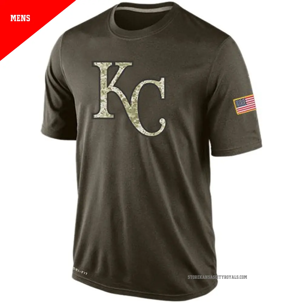 Men's Kansas City Royals Olive Dri-Fit Salute To Service KO Performance T-Shirt