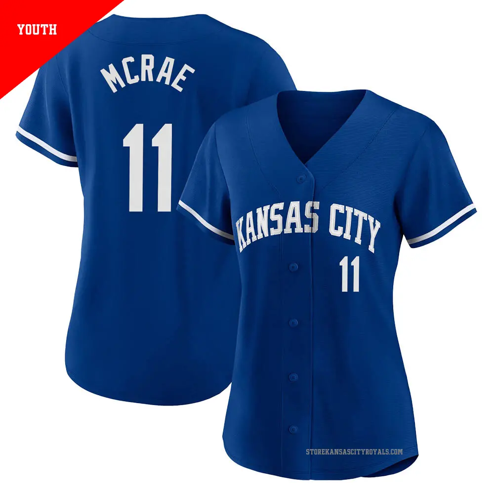 Youth ＃11 Hal Mcrae Kansas City Royals Royal Replica 2022 Alternate Jersey
