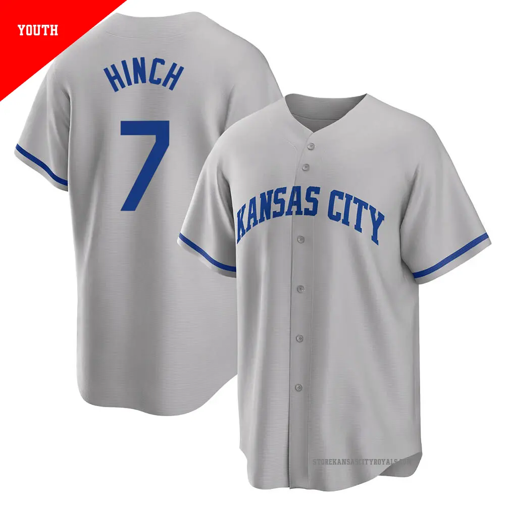 Youth 7 A.j. Hinch Kansas City Royals Gray Replica 2022 Road Jersey